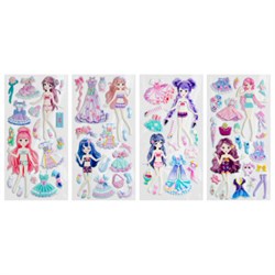 Наклейки зефирные "Переодевашки", 19,5х9,5 см, ассорти 4 вида, FUNSTER (ФАНСТЕР), 666103 - фото 15093951