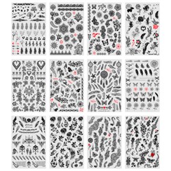 Наклейки-тату переводные "Ассорти", 29х15,5 см, ассорти 12 видов, FUNSTER (ФАНСТЕР), 666106 - фото 15093954