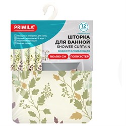Шторка для ванной ПОЛИЭСТЕР, 180х180 см, кольца в комплекте, ФЛОРА, PRIMILA (ПРИМИЛА), 700080 - фото 15093983