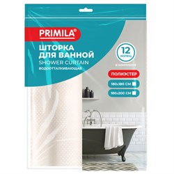 Шторка для ванной ПОЛИЭСТЕР, 180х200 см, кольца в комплекте, ЗОЛОТОЙ БРИЛЛИАНТ, PRIMILA (ПРИМИЛА), 700095 - фото 15093998
