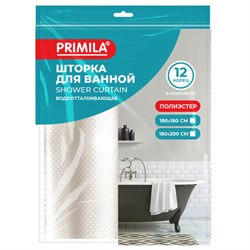 Шторка для ванной ПОЛИЭСТЕР, 180х200 см, кольца в комплекте, КОРИЧНЕВЫЙ БРИЛЛИАНТ, PRIMILA (ПРИМИЛА), 700097 - фото 15094000