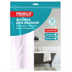Шторка для ванной ПОЛИЭСТЕР, 180х200 см, кольца в комплекте, РОЗОВЫЙ БРИЛЛИАНТ, PRIMILA (ПРИМИЛА), 700098 - фото 15094001