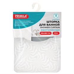 Шторка для ванной EVA, 180х180 см, кольца в комплекте, БЕЛАЯ ГОЛОГРАФИЯ, PRIMILA (ПРИМИЛА), 700102 - фото 15094005