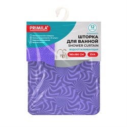Шторка для ванной EVA, 180х180 см, кольца в комплекте, СИНЯЯ ГОЛОГРАФИЯ, PRIMILA (ПРИМИЛА), 700103 - фото 15094006