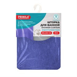 Шторка для ванной EVA, 180х200 см, кольца в комплекте, СИНИЕ ЛИНИИ, PRIMILA (ПРИМИЛА), 700106 - фото 15094009