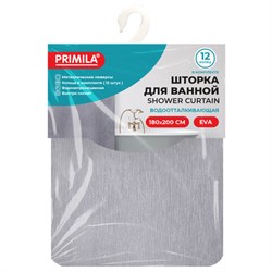 Шторка для ванной EVA, 180х200 см, кольца в комплекте, СЕРЫЕ ЛИНИИ, PRIMILA (ПРИМИЛА), 700107 - фото 15094010