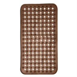 Коврик для ванны противоскользящий 70х40 см, "Квадраты", прозрачно-коричневый, ПВХ, PRIMILA (ПРИМИЛА), 700367 - фото 15094015