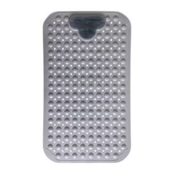 Коврик для ванны противоскользящий с теркой для ступней 70х40 см, серый, ПВХ, присоски, PRIMILA (ПРИМИЛА), 700374 - фото 15094022