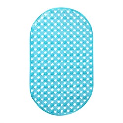 Коврик для ванны противоскользящий 69х39 см, "Ротанг", овальный, голубой, ПВХ, PRIMILA (ПРИМИЛА), 700384 - фото 15094032