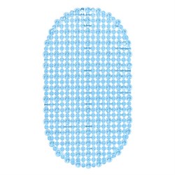 Коврик для ванны противоскользящий 68х39 см, "Молекулы", овальный, голубой, ПВХ, PRIMILA (ПРИМИЛА), 700388 - фото 15094036