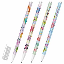 Ручка стираемая гелевая с принтом ЮНЛАНДИЯ "МОНСТРИКИ", СИНЯЯ, корпус ассорти, игольчатый наконечник 0,5 мм, линия 0,35 мм, 144411 - фото 15095760