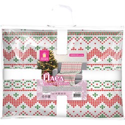 Плед новогодний 200х220 см, "Вязаный", полиэстер, 210 г/м2, ЗОЛОТАЯ СКАЗКА, 592533 - фото 15102789