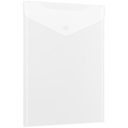 Папка-конверт с кнопкой А4, BRAUBERG "UNIVERSAL", до 100 листов, вертикальная, прозрачная, 0,15 мм, 273075 - фото 15104348