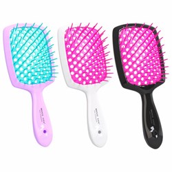 Расческа для волос массажная 20х8,5 см, цвета АССОРТИ MONTE VITA (МОНТЕ ВИТА), 457415 - фото 15104358