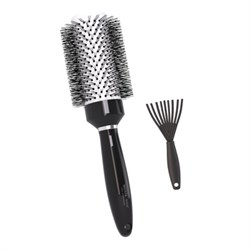 Расческа для волос термобрашинг 24,5х6х4,5 см, круглая + щетка для чистки В ПОДАРОК, MONTE VITA (МОНТЕ ВИТА), 457433 - фото 15104375