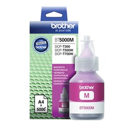 Чернила BROTHER (BT5000М) для СНПЧ Brother DCP-T310/T510W\T710W, пурпурные, оригинальные, ресурс 5000 страниц, BT5000M - фото 15109729