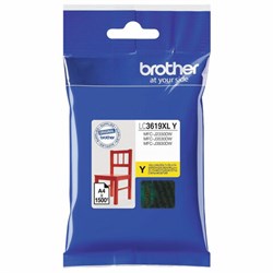 Картридж струйный BROTHER (LC3619XLY) для MFC-J3530DW/J3930DW, желтый, оригинальный, ресурс 1500 страниц - фото 15110178