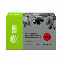 Картридж струйный CACTUS (CS-PFI120MBK) для Canon imagePROGRAF TM-200/TM-205/TM-300, черный матовый - фото 15110341