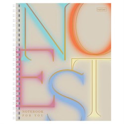 Тетрадь А5 96 л. HATBER гребень, клетка, матовая ламинация, 3D-фольга, "Notes" (микс в спайке), 090317, Тетрадь 96л Not - фото 15120884