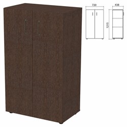 Шкаф закрытый "Приоритет" 720х438х1215 мм, 2 полки, венге (КОМПЛЕКТ) - фото 15128385