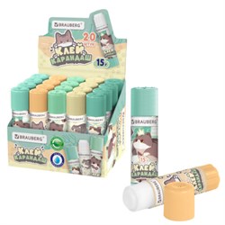 Клей-карандаш 15 г, кросс-серия "МИЛЫЕ КОТЫ", ассорти, BRAUBERG, 273228 - фото 15131622