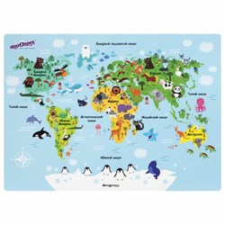 Настольное покрытие ЮНЛАНДИЯ, А3+, пластик, 46x33 см, "Map", 272370 - фото 15140110