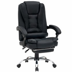 Кресло офисное CROMEX (КРОМЕКС) "Chill MS-005", с функцией вибромассажа, подножка, экокожа, черное, 532958 - фото 15140274