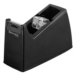 Диспенсер для клейкой ленты шириной до 26 мм, ЧЕРНЫЙ (лента в подарок!), утяжеленный большой, BRAUBERG, 701459 - фото 15140324