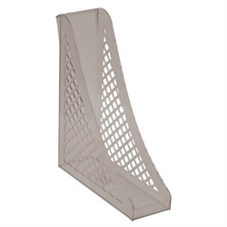 Лоток вертикальный для бумаг BRAUBERG ECO, 240х80х290 мм, сетчатый, дымчатый, 239015 - фото 15141950