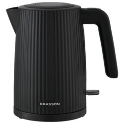 Чайник BRASSON (БРАССОН) KT-561, 1,7 л, 2200 Вт, пластик, подсветка, индикатор уровня воды, черный, 455191 - фото 15150913