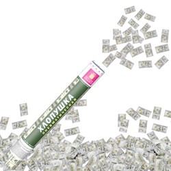 Хлопушка пневматическая 40 см "DOLLARS", бумага, наполнитель "доллары", ЗОЛОТАЯ СКАЗКА, 592463 - фото 15154034