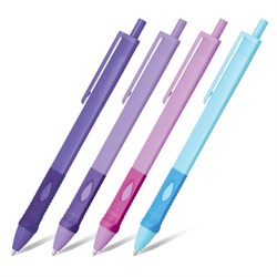 Ручка шариковая автоматическая эргономичная с грипом STAFF "Profit 500 PASTEL COLOR", СИНЯЯ, узел 0,7 мм, линия письма 0,35 мм, 144492 - фото 15163464