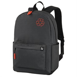 Рюкзак BRAUBERG ENERGETIC универсальный, эргономичный, "Recycle", черный\серый, 43х30х16 см, 270796 - фото 15169938