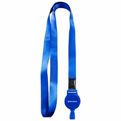 Держатель-рулетка для бейджей 70 см, с лентой 45 см, синий, BRAUBERG EXTRA, 238837 - фото 15175273