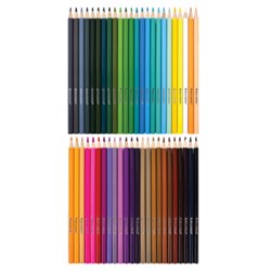 Карандаши цветные стираемые в пенале-скрутке BRAUBERG, 48 цветов + точилка и ластик, 182071 - фото 15177072