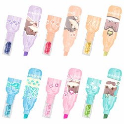 Набор текстовыделителей 6 ПАСТЕЛЬНЫХ ЦВЕТОВ, кросс-серия МИЛЫЕ КОТЫ, линия 1-5 мм, BRAUBERG, 152619 - фото 15178733