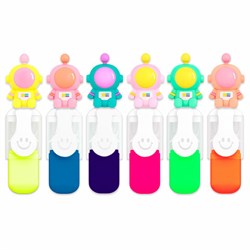 Набор текстовыделителей с топперами 6 ЦВЕТОВ НЕОН, "КОСМО", линия 1-4 мм, FUNSTER (ФАНСТЕР), 152649 - фото 15178739