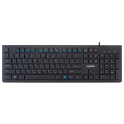 Клавиатура проводная SMARTBUY SLIM 206, USB, 104 клавиши, черная, SBK-206US-K - фото 15194654