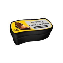 Губка-волна мини для обуви из гладкой кожи БЕСЦВЕТНАЯ, компактный размер, SHEGRA (ШЕГРА), 700775 - фото 15194716