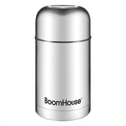Термос 1 л для еды/напитков с широким горлом, BOOMHOUSE (БУМХАУС) WIDE, нержавеющая сталь SUS304, серебристый, 700320 - фото 15199459