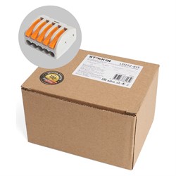 Строительно-монтажная 5-проводная клемма Stekker LD222-615 - фото 15201192