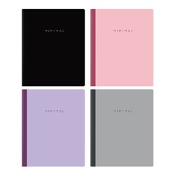 Тетрадь А5 96 л. BRAUBERG, на сшивке с корешком, клетка, обложка картон, "Minimal", 405287 - фото 15223791