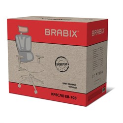 Кресло BRABIX PREMIUM "Veyron ER-703", адаптивный механизм, регулируемый подголовник, сетка/ткань, черное, 532966 - фото 15223800