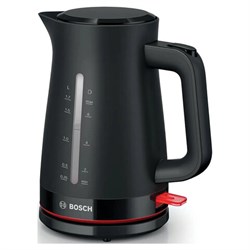 Чайник BOSCH TWK3M123, 1,7 л, 2400 Вт, закрытый нагревательный элемент, пластик, черный - фото 15252569