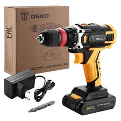 Аккумуляторная дрель-шуруповерт DEKO DKCD20FU-Li - фото 15253236