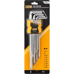 Набор ключей шестигранных экстрадлинных JCB JCB-5093TXL(60957) - фото 15261767