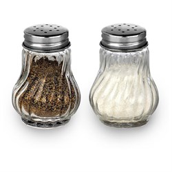 Солонка-перечница 50 мл, BASIC, баночка для специй, стекло/сталь, дисплей, WEGLA (ВЕГЛА), 700224 - фото 15264205