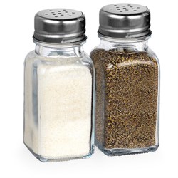 Солонка-перечница 80 мл, CLASSIC, баночка для специй, стекло/сталь, дисплей, WEGLA (ВЕГЛА), 700225 - фото 15264206