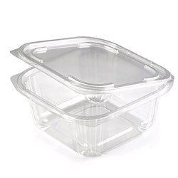 Одноразовый контейнер квадратный 500 мл, С КРЫШКОЙ ЮП-РКСП, КОМПЛЕКТ 400 шт., прозрачный ПЭТ, ЮПЛАСТ, ЮУПМ6132 - фото 15280314