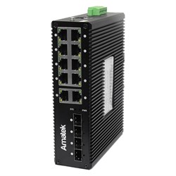 Промышленный 14-портовый управляемый гигабитный коммутатор Amatek AN-SXGM14P8A L2 - фото 15373193